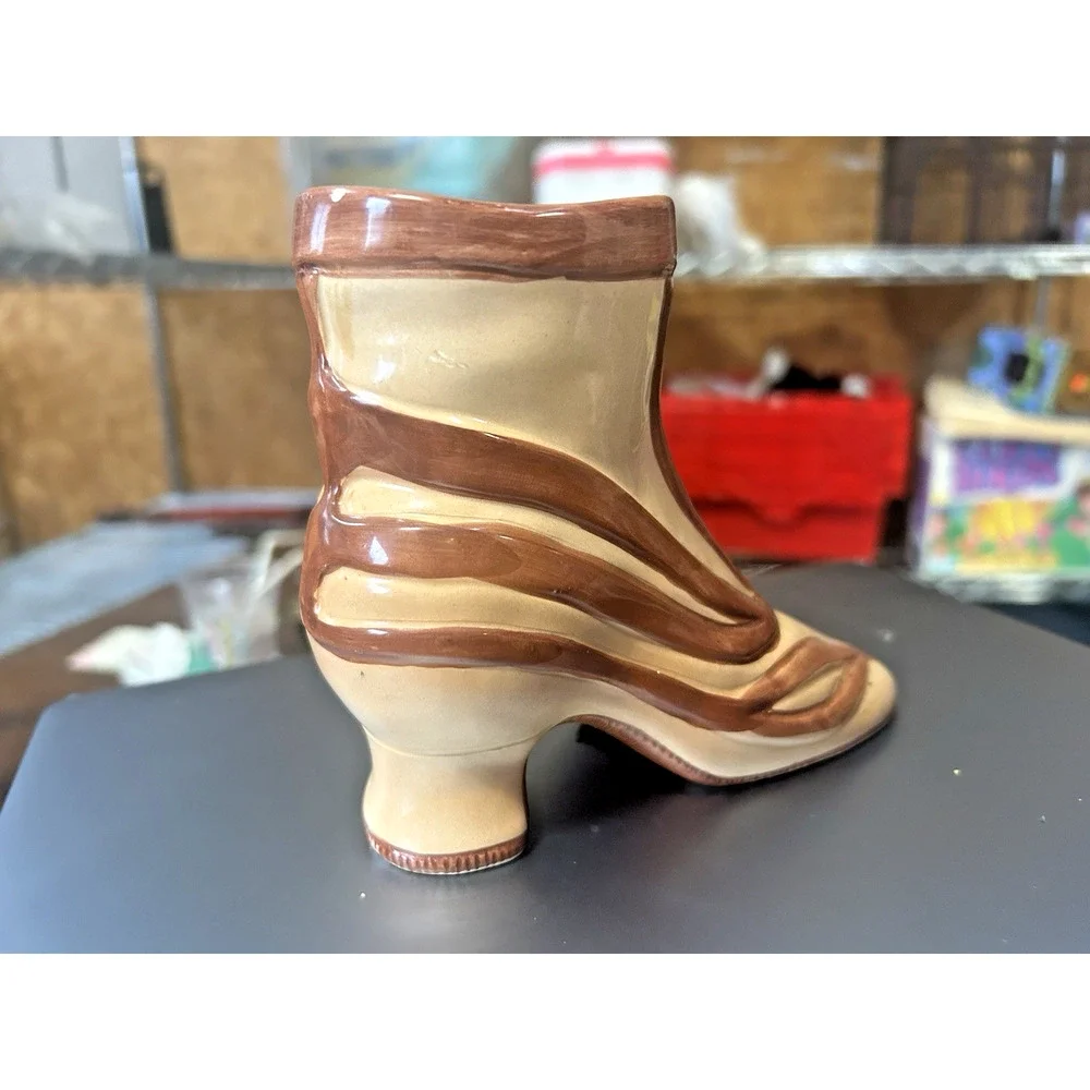 Vintage Inarco Japan Victorian Ladies Boot Planter Vase w/ Original Label